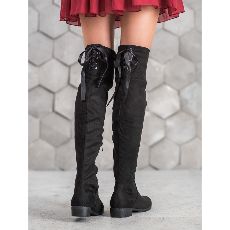 SHELOVET Mokkanahkaiset sitovilla musta 1