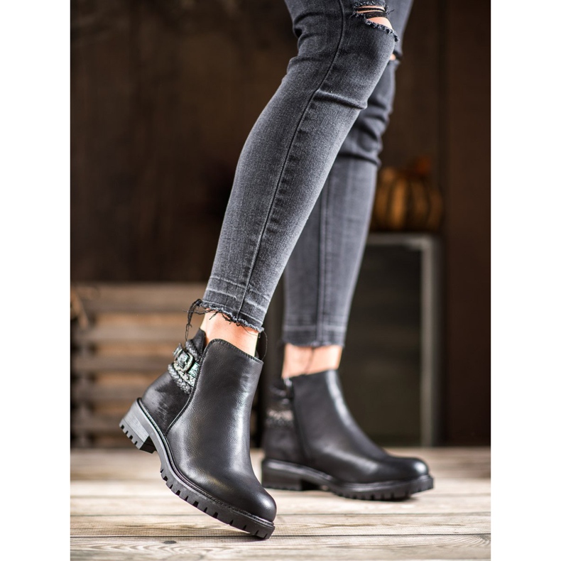 Erynn Matalat työntekijät koristeellisella vyöllä musta 2