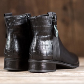 Erynn Saappaat koristeellisella vetoketjulla musta 1