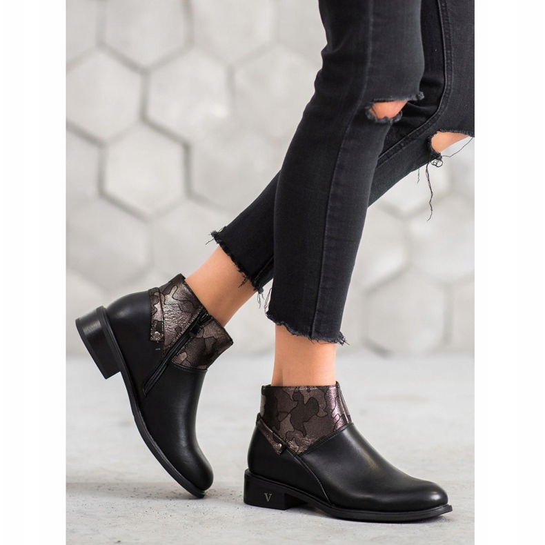 VINCEZA -saappaat musta monivärinen 1