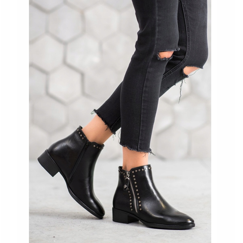 W. Potocki Rock -saappaat Eco -nahkaa musta 1