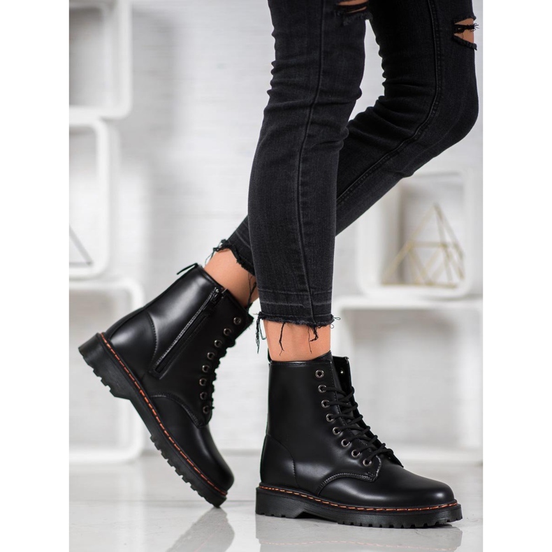 SHELOVET Mustat työntekijät Eco -nahkaa 1