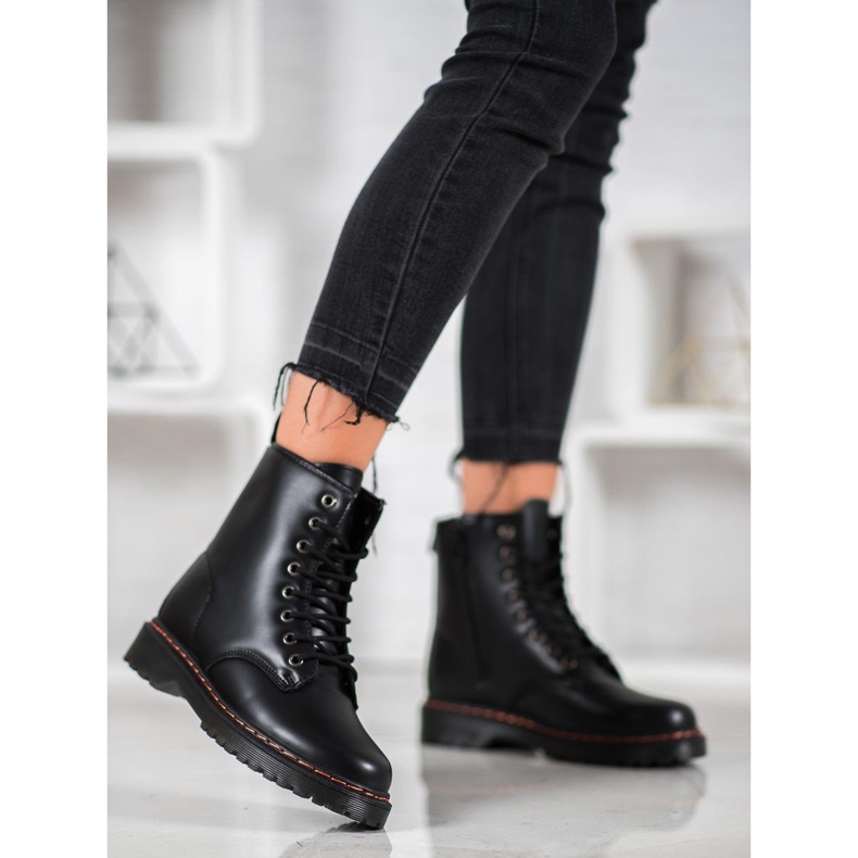 SHELOVET Mustat työntekijät Eco -nahkaa 2