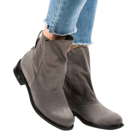 Harmaat litteät eristetyt saappaat 6672-7 1