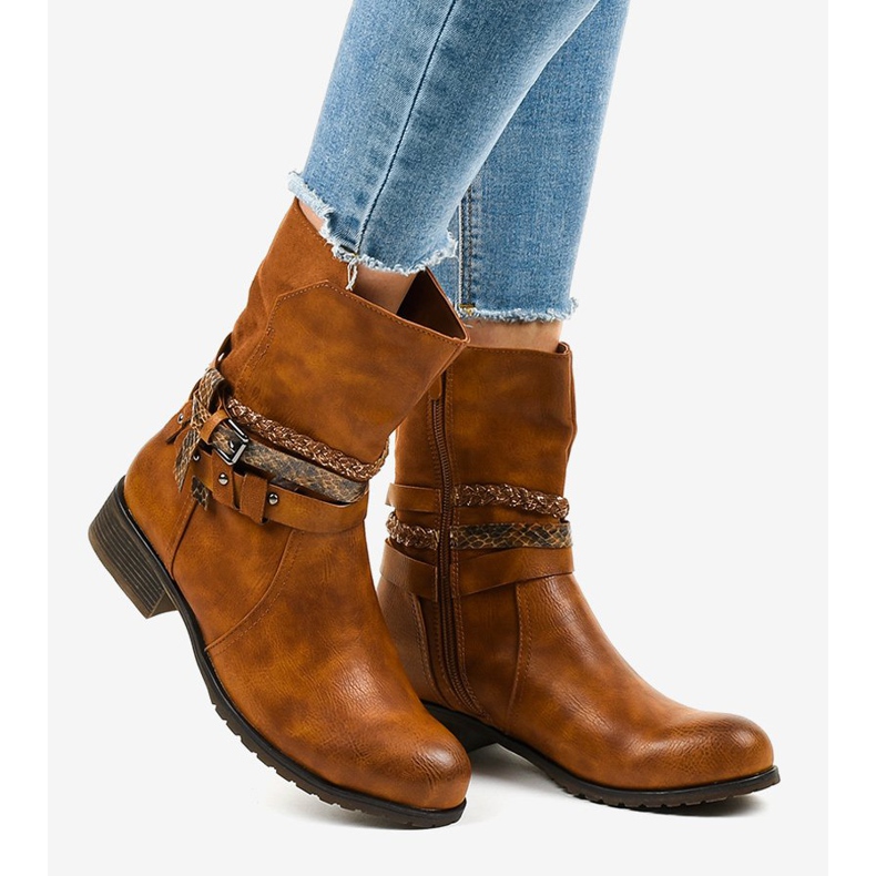 Ruskeat litteät eristetyt saappaat 4440 2