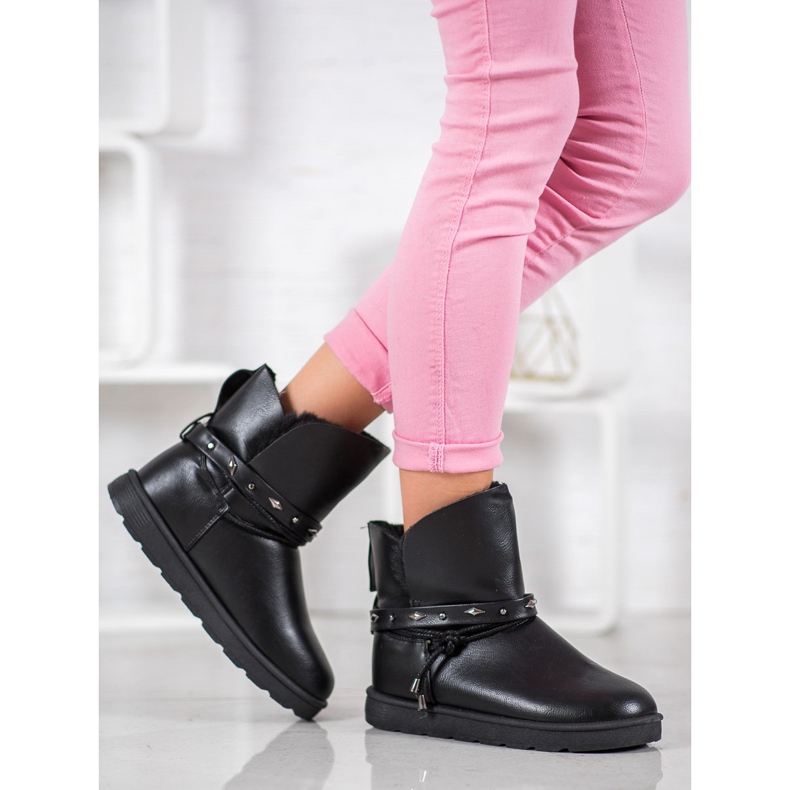 SHELOVET Mukluki Eco -nahkaa musta 1