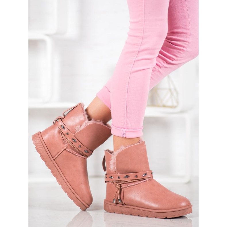 SHELOVET Mukluki Eco -nahkaa vaaleanpunainen 2