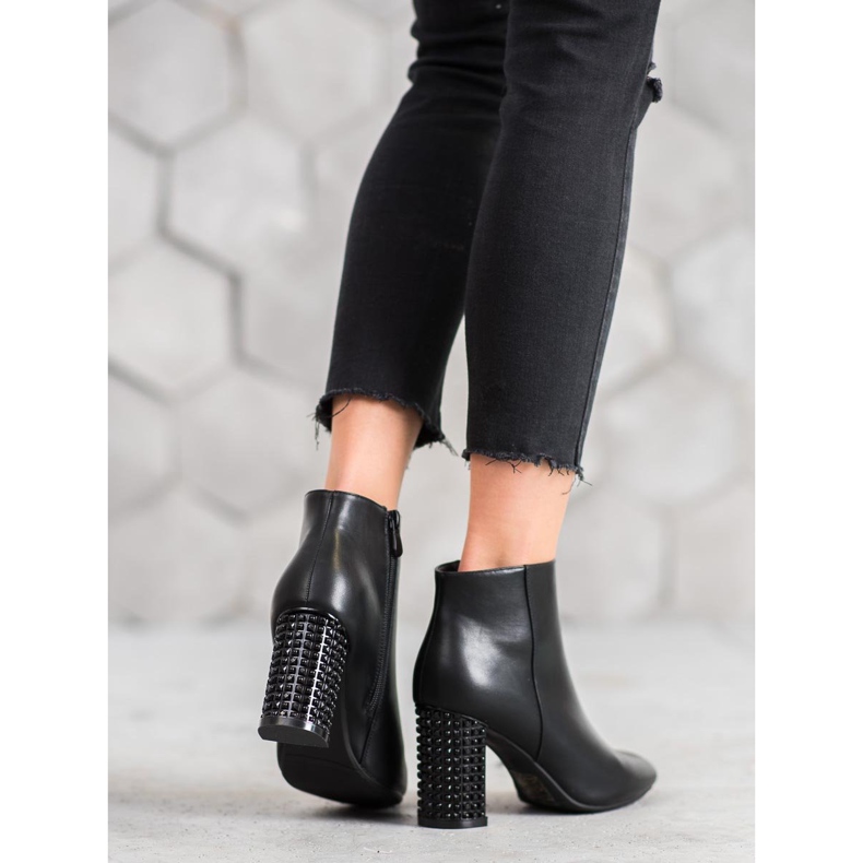 SHELOVET Saappaat koristeellisella kantapäällä musta 1