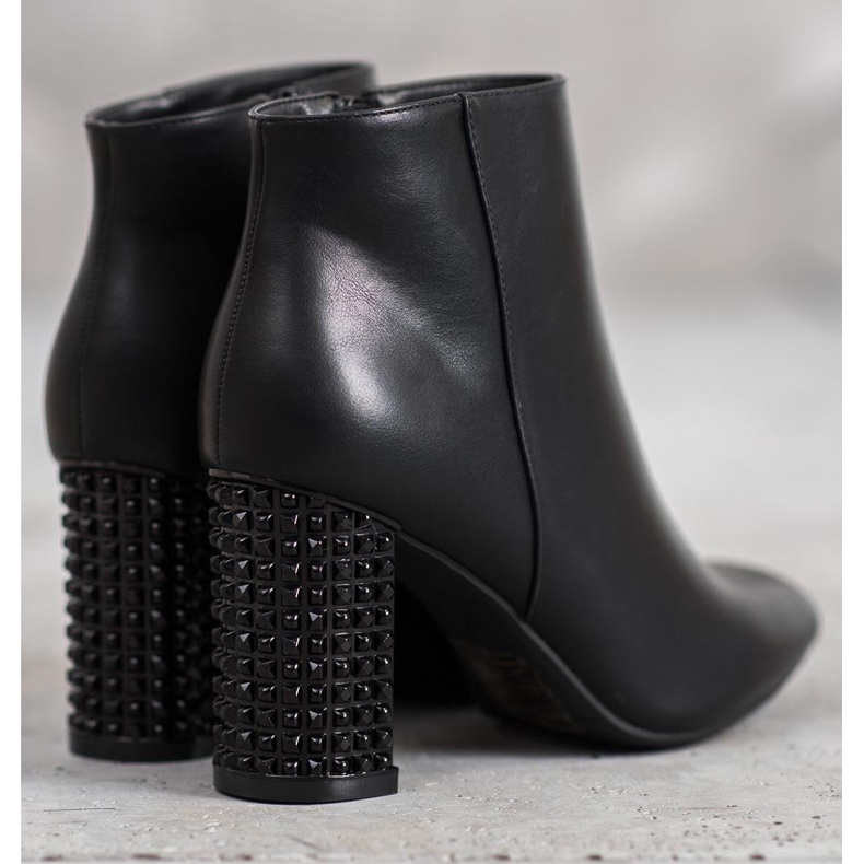 SHELOVET Saappaat koristeellisella kantapäällä musta 2