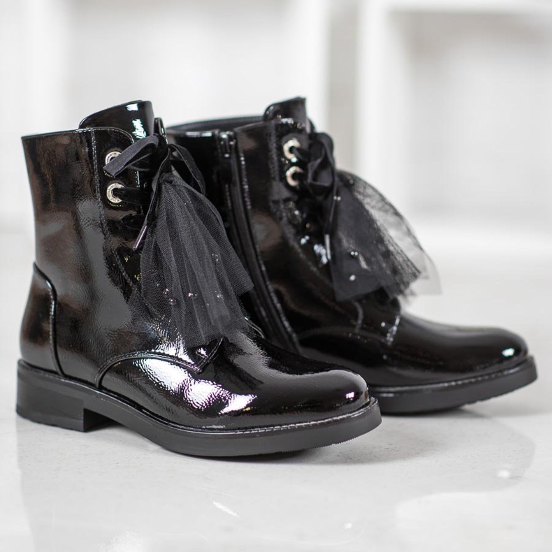 SHELOVET Lakatut Eco -nahkatyöntekijät musta 1