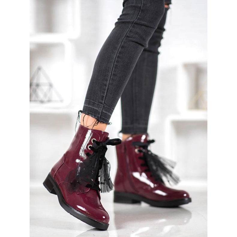 SHELOVET Lakatut Eco -nahkatyöntekijät punainen 2