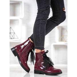 SHELOVET Lakatut Eco -nahkatyöntekijät punainen 1