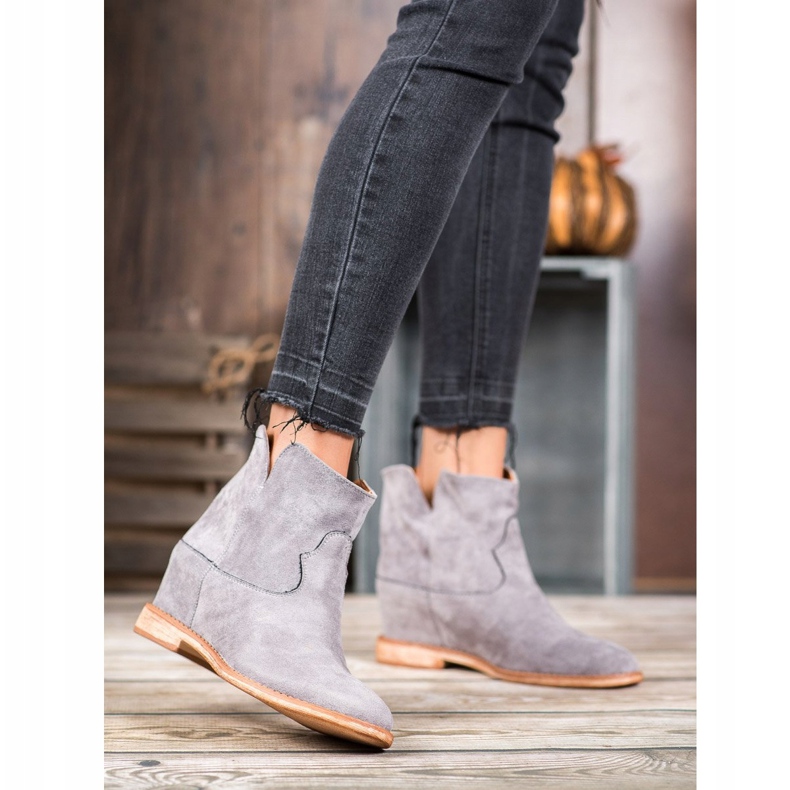 Bella Paris Mokkanahkaiset cowboy -saappaat harmaa 2