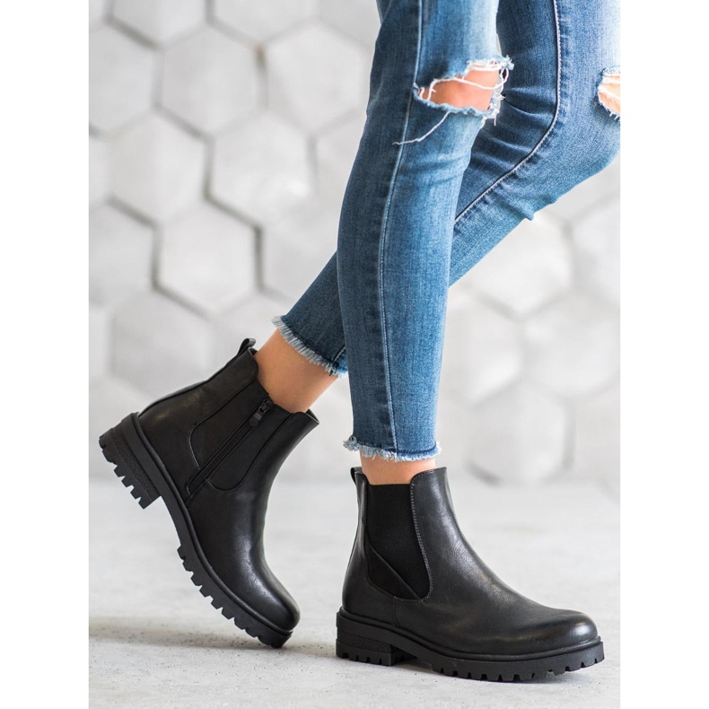 Super Mode Klassiset työntekijät Eco -nahkaa musta 1