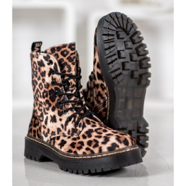 SHELOVET Suede Workers Leopard -kuvio ruskea 1