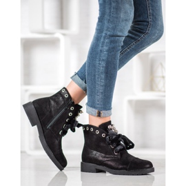 Bella Paris Saappaat, joissa on koristeellinen rusetti musta 2