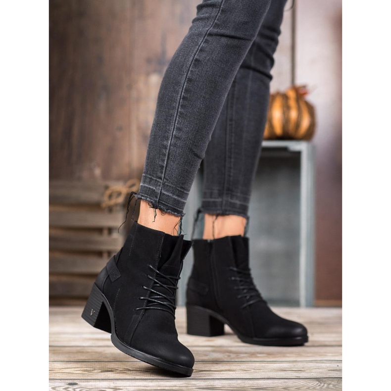 Nauhalliset saappaat VINCEZA-pylväässä musta 1