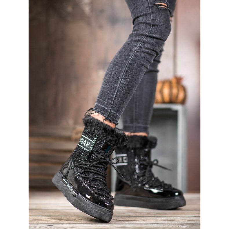 Bella Paris Muodikkaat klassiset lumikengät musta 2