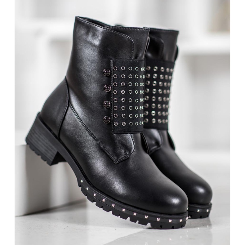 J. Star Muodikkaita työntekijöitä tekojalokivillä musta 2