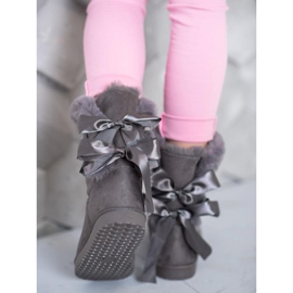 Korkea Mukluki jousilla harmaa 2