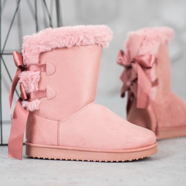 Korkea Mukluki jousilla vaaleanpunainen 1