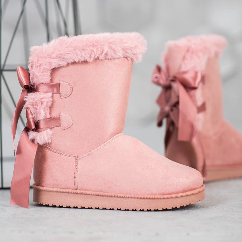 Korkea Mukluki jousilla vaaleanpunainen 1