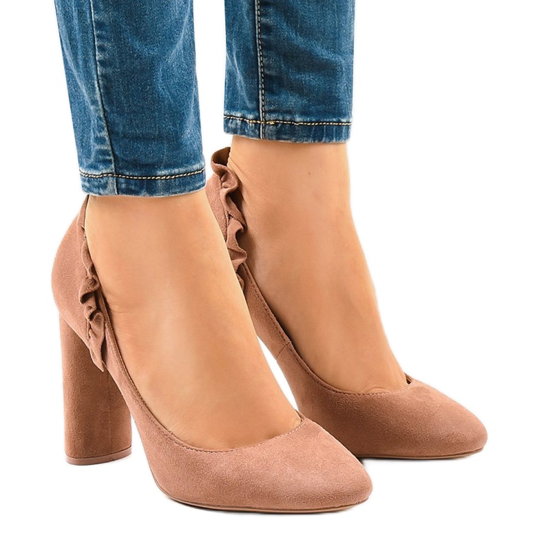 Vaaleanpunainen mokka korkokengät LE037P 1