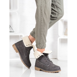 Super Me Harmaat saappaat lampaannahkaa 1