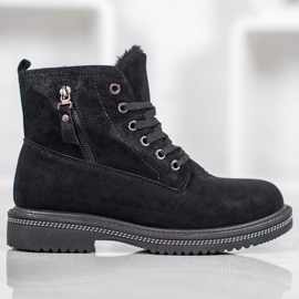 SHELOVET Trappers Glitterillä musta 2