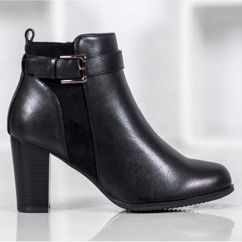 J. Star Lämpimät saappaat soljella musta 2