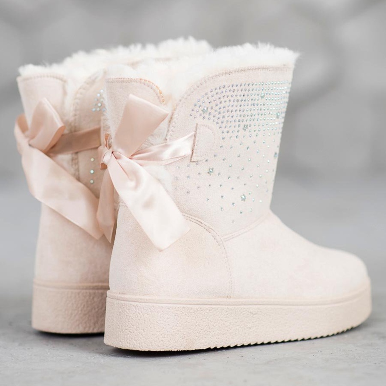 SHELOVET Mukluki kristallien kanssa ruskea 1