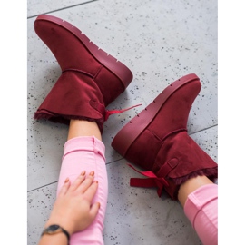 SHELOVET Maroon Mukluki lavalla punainen 2