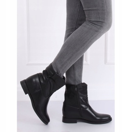 Mustat viljasaappaat piilotetulla kiilalla G-7607 Musta keltainen 1