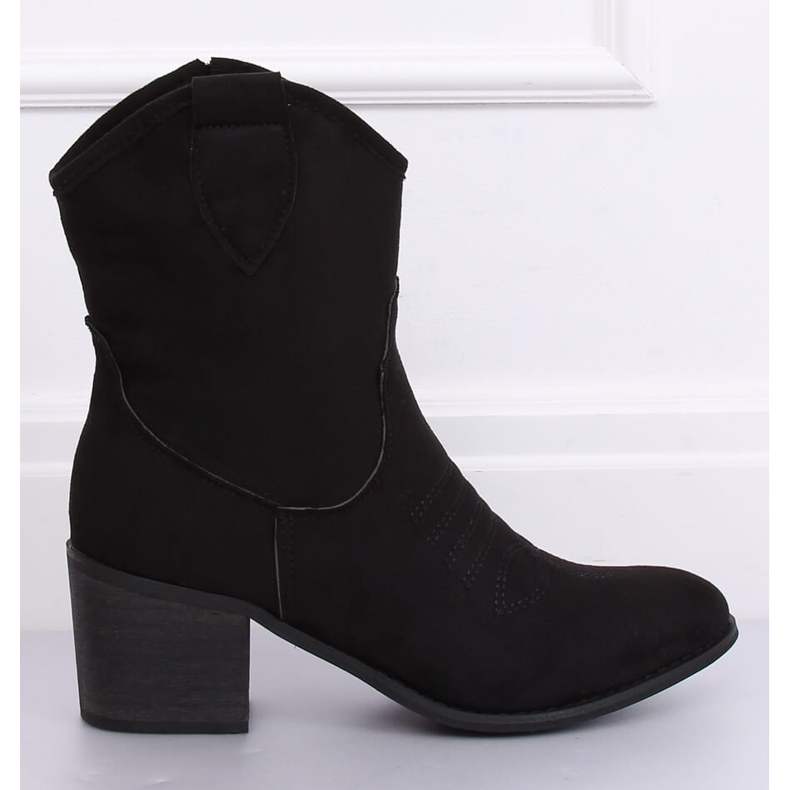 Mustat mokkanahkaiset cowboy -saappaat 5689 Musta 2