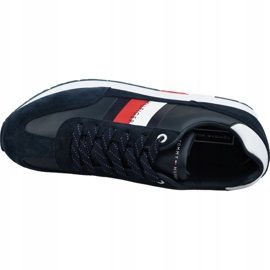 Tommy Hilfiger Corporate Nahka Flag Runner M FM0FM02380 403 tummansininen 2