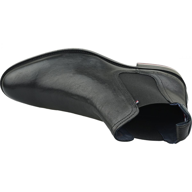 Tommy Hilfiger Signature Nahkaiset Chelsea -saappaat M FM0FM02421 990 musta 2