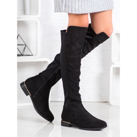 Super Me Mokkanahkaiset reisisaappaat musta 1