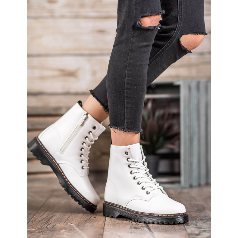 SHELOVET Valkoiset työntekijät Eco -nahkaa valkoinen 1