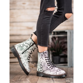 SHELOVET Eco Nahka Workers Snake Print valkoinen 2