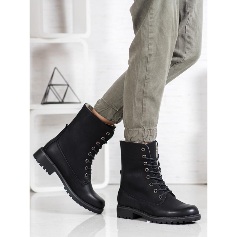 SHELOVET Vaelluskengät sisäänvedettävällä varrella musta 2