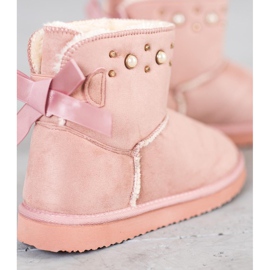 Bella Star Mokkanahka Mukluki helmillä vaaleanpunainen 1