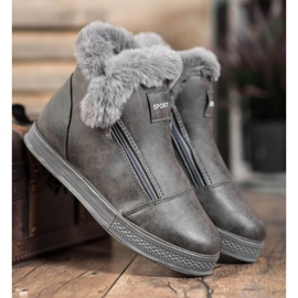 SHELOVET Urheilukengät turkiksella harmaa 1