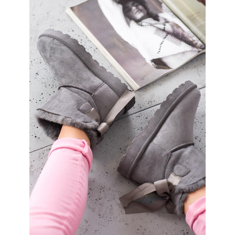 SHELOVET Lämmin Mukluki jousella harmaa 2