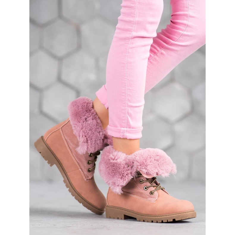 Vices Vaaleanpunaiset trapperit rullattavalla varrella vaaleanpunainen 1