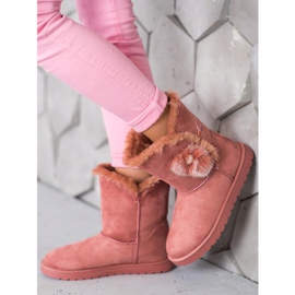 SHELOVET Mukluki helmillä vaaleanpunainen 1