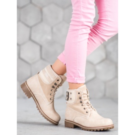 SDS Tekstiililäppärit lampaannahkaa beige 1