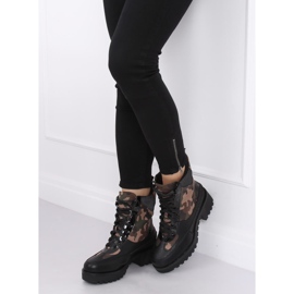 Korkeapohjaiset kengät NS067 Camouflage musta 1