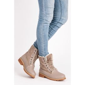 SHELOVET Tyylikkäitä ansastajia lampaannahalla harmaa 1