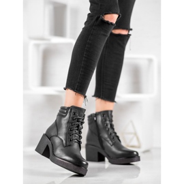 Super Mode Mukavat eko-nahkaiset saappaat musta 2