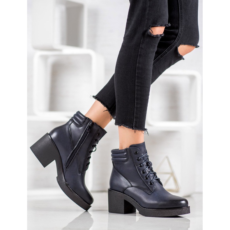 Super Mode Mukavat eko-nahkaiset saappaat sininen 1